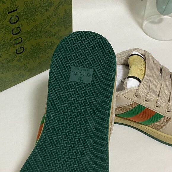 Gucci Brown Athletic Shoes with Distressed Finish🍒🍒🍒 - Picture 10 of 10